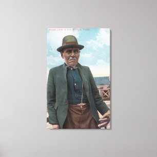Portrait of Siwash Chief of Fort Wrangle Canvas Print