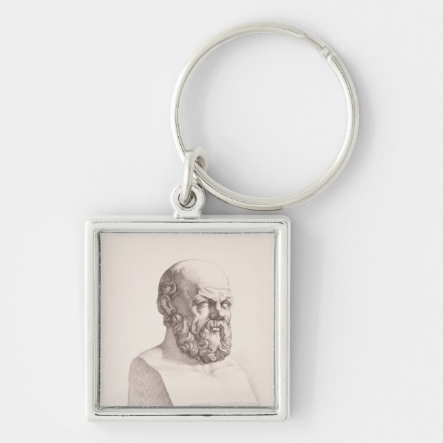 Portrait of Socrates Key Ring (Front)
