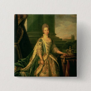 Portrait of Sophie Charlotte 15 Cm Square Badge