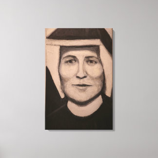 Portrait of St. Faustina Kowalska Canvas Print