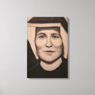 Portrait of St. Faustina Kowalska Canvas Print