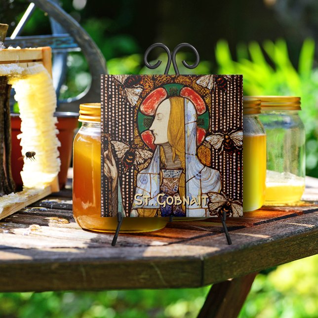 Portrait of St. Gobnait, Patron of Bees,  Tile (Creator Uploaded)