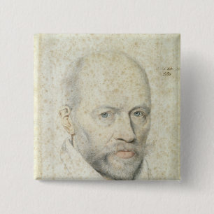 Portrait of St. Vincent de Paul 15 Cm Square Badge