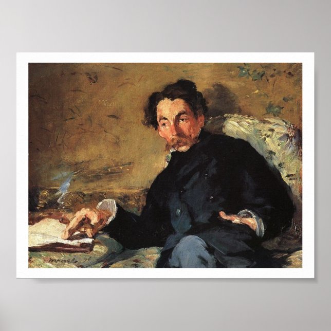 Portrait of Stéphane Mallarmé, 1876 Poster (Front)