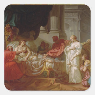 Portrait of Suger, Abbot of St Denis (1082-1152), Square Sticker