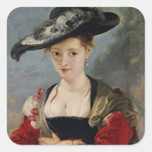 Portrait of Susanna Lunden (?) (Le Chapeau de Pail Square Sticker