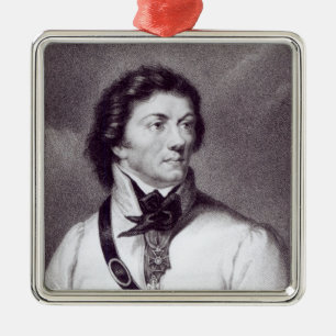 Portrait of Tadeusz Kosciuszko Metal Tree Decoration
