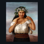 'Portrait of Terewai Horomona' - G. Lindauer Poster<br><div class="desc">'Portrait of Terewai Horomona',  c. 1886 by Gottfried Lindauer (1839-1926). Lindauer was a New Zealand artist of Czech descent. He was famous for his portraits of Maori people,  and many prominent chiefs commissioned his work.</div>