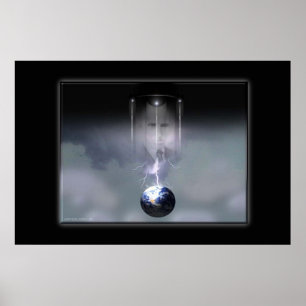 Portrait of Tesla by Gregory Gallo Poster