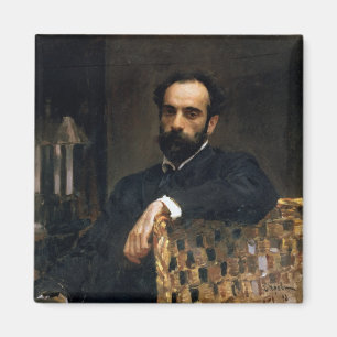 Portrait of the artist Isaak Ilyich Levitan Magnet