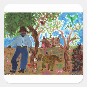 Portrait of the Artist with his Dog Stickers