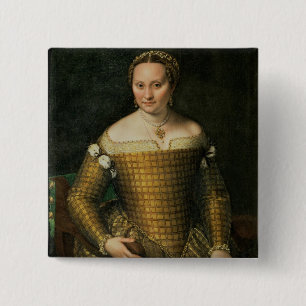 Portrait of the artist's mother 15 cm square badge