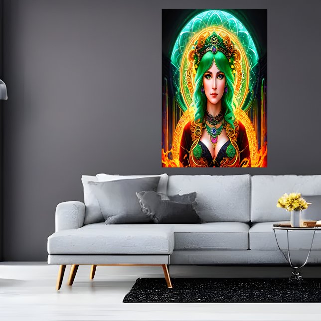 Portrait of the Celtic Goddess Abnoba | AI Art Poster (Creator Uploaded)