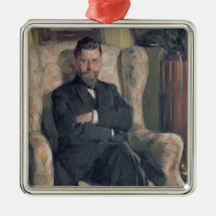 Portrait of the collector Alexei A. Bakhrush Metal Tree Decoration
