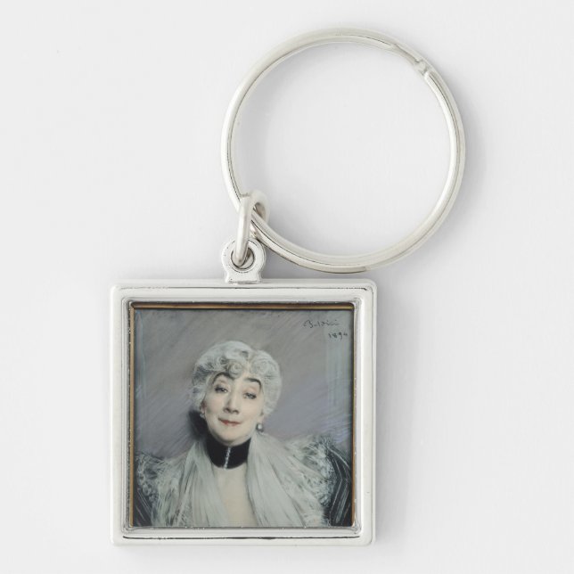 Portrait of the Countess de Martel de Janville Key Ring (Front)