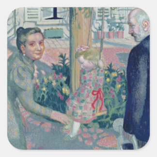 Portrait of the Denis Grandparents, 1899 Square Sticker