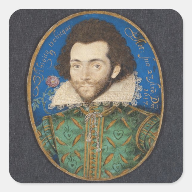 Portrait of the Earl of Pembroke, 1617 Square Sticker (Front)