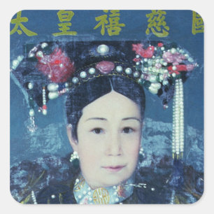 Portrait of the Empress Dowager Cixi Square Sticker
