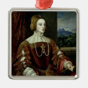 Portrait of the Empress Isabella of Portugal Metal Tree Decoration