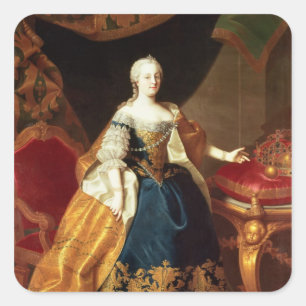 Portrait of the Empress Maria Theresa Square Sticker