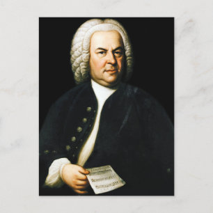 Portrait of the great composer Bach Postcard