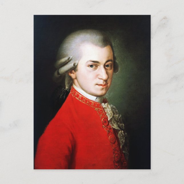Portrait of the great composer Mozart  Postcard (Front)