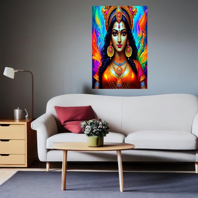 Portrait of the Hindu Goddess Mariamman | AI Art Poster (Creator Uploaded)
