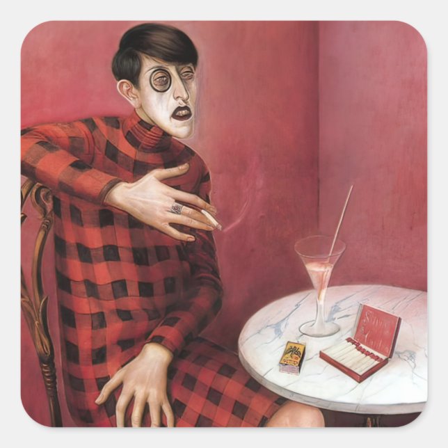 Portrait of the Journalist Sylvia Von Harden Otto  Square Sticker (Front)