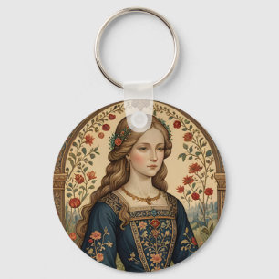 Portrait of the Lady in the Middle Ages Renaissanc Key Ring