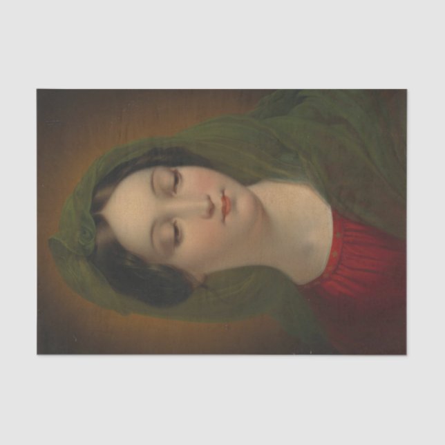 Portrait of the Madonna by Mihael Stroj  Tissue Paper (Front)