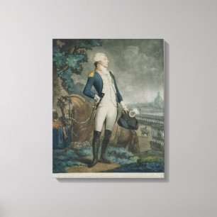 Portrait of the Marquis de La Fayette Canvas Print