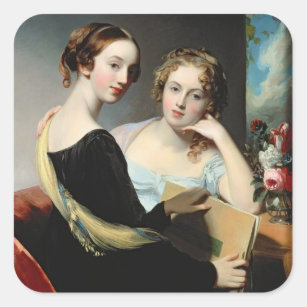 Portrait of the McEuen sisters, after 1823 Square Sticker