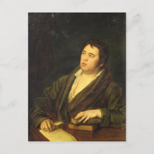 Portrait of the poet Ivan A. Krylov, 1812 Postcard