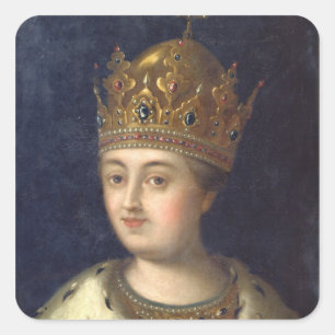 Portrait of the Regent Sophia, 1772 Square Sticker