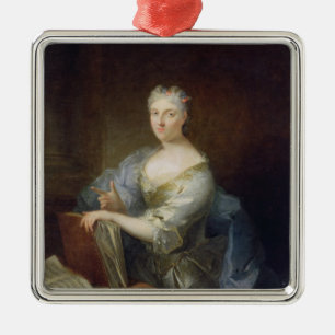 Portrait of the singer Marie-Louise Desmatins Metal Tree Decoration