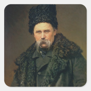 Portrait of the Ukranian Author Square Sticker