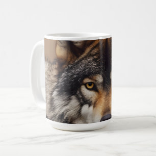 Portrait of the wolf coffee mug