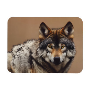 Portrait of the wolf magnet
