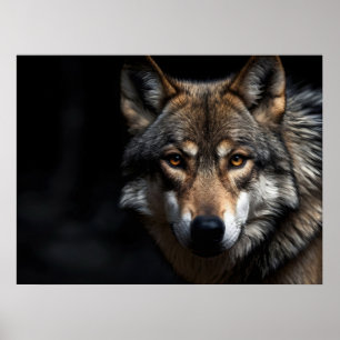 Portrait of the wolf poster