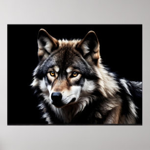 Portrait of the wolf poster