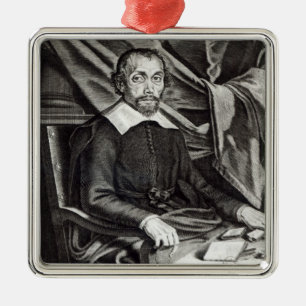 Portrait of Theophraste Renaudot age 58, 1644 Metal Tree Decoration