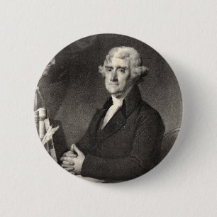 Portrait of Thomas Jefferson 6 Cm Round Badge