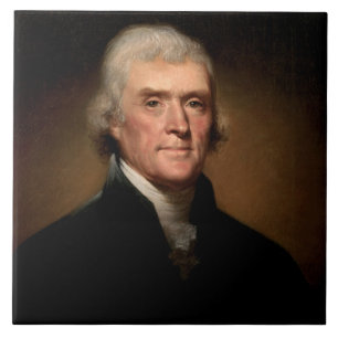 Portrait of Thomas Jefferson (by Rembrandt Peale) Tile