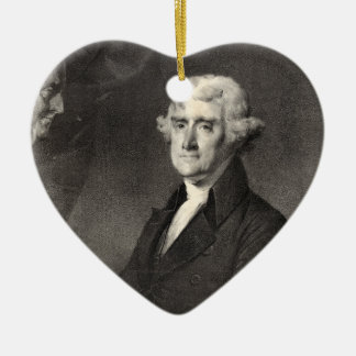 Portrait of Thomas Jefferson Ceramic Tree Decoration