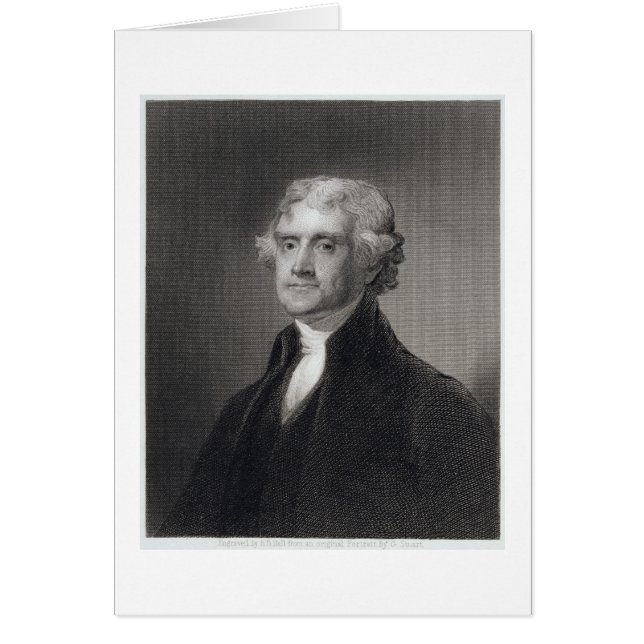 Portrait of Thomas Jefferson, engraved by Henry Br (Front)