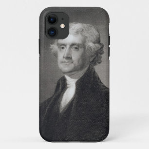 Portrait of Thomas Jefferson, engraved by Henry Br Case-Mate iPhone Case