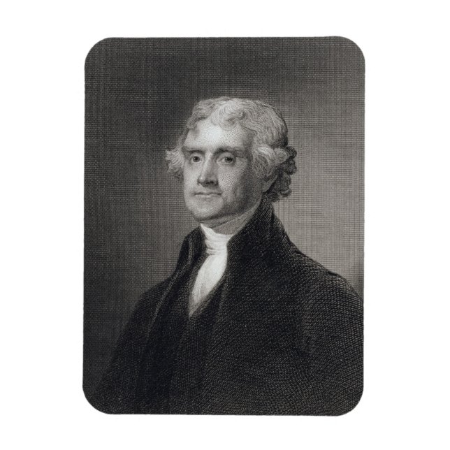 Portrait of Thomas Jefferson, engraved by Henry Br Magnet (Vertical)