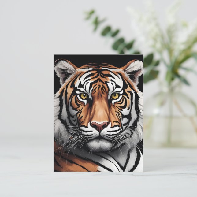 Portrait of tiger postcard (Standing Front)