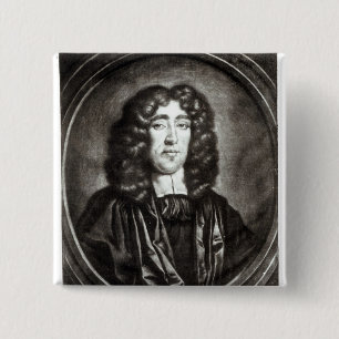 Portrait of Titus Oates  engraved by R. Thompson 15 Cm Square Badge
