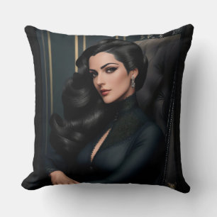 Portrait Of Tressa Straninski by Xzendor7 Cushion